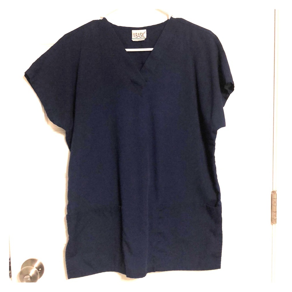 Navy Scrub Top